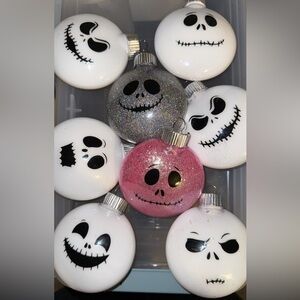 Nightmare Before Christmas Ornaments Set of 8 Homemade